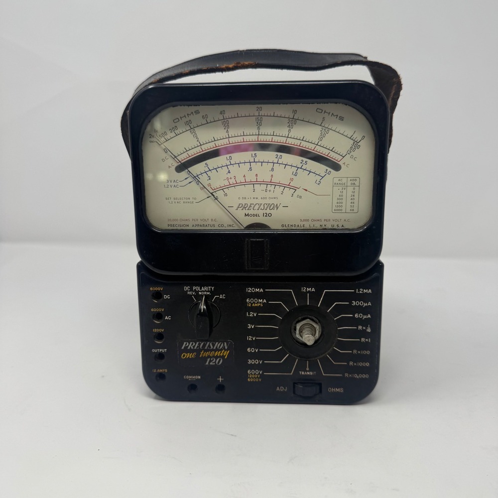 Vintage 1940s Precision one twenty 120 Analog Multimeter VOM Not tested